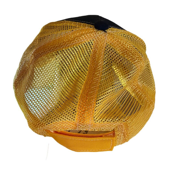 Caterpillar CAT Equipment Trucker Black and Yellow Mesh Adjustable Cap Hat - Picture 4 of 6